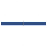 Прибираща се дворна странична тента, 170x1200 см, синя