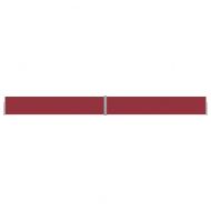 Прибираща се дворна странична тента, 170x1200 см, червена