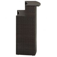 Градинска бар маса, кафява, 120x55x110 см, полиратан