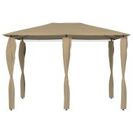 Шатра с покривала на стълбовете, 3x4x2,6 м, таупе, 160 г/м²