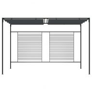 Шатра с прибиращ се покрив, 4x3x2,3 м, антрацит, 180 г/м²