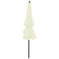 Градински чадър на 3 нива с алуминиев прът, пясъчен, 3 м