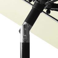 Градински чадър на 3 нива с алуминиев прът, пясъчен, 3 м