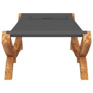 Лаундж легло, 100x188,5x44 см, извито дърво масив, антрацит