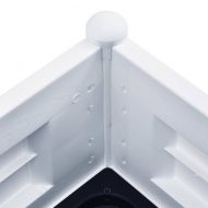 Градинска висока леха, PP, бяла, 100x43x35 см