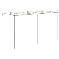 Градинска пергола, антично кафяво, 6x3x2,5 м, желязо