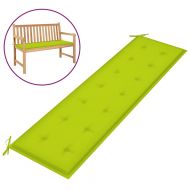 Възглавница за пейка яркозелена 180x50x3 см оксфорд плат
