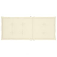 Възглавници за стол с облегалка 6 бр кремави 120x50x3 см плат