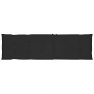 Възглавница за стол шезлонг черна (75+105)x50x4 см