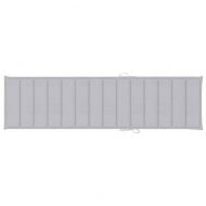 Шалте за шезлонг, сиво, 200x50x3 см, Оксфорд плат