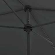 Плажен чадър, антрацит, 200x125 см