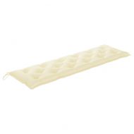 Възглавница за градинска пейка кремава 180x50x7 см оксфорд плат