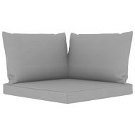 Палетни възглавници, 3 бр, сиви, Оксфорд плат