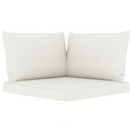 Палетни възглавници 3 бр кремавобели Оксфорд плат