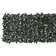 Балконски параван с тъмнозелени листа, 600x75 см