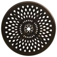 Градинска маса, бронз, 78x78x72 см, лят алуминий