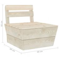 Модулен междинен палетен диван, импрегнирана дървесина от смърч