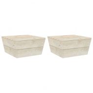 Градински маси 2 бр 60x60x30 см импрегнирана смърчова дървесина