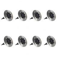 Соларни земни лампи, 8 бр, LED светлина, RGB цвят