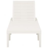 Шезлонг, пластмаса, бял
