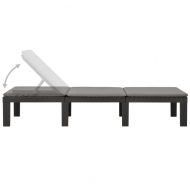 Шезлонг с шалте, пластмаса, антрацит