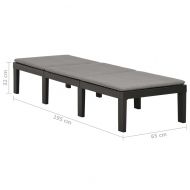 Шезлонг с шалте, пластмаса, антрацит