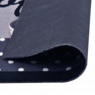 Кухненско килимче, перимо, син принт кафе, 60x300 см