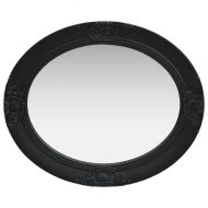 Стенно огледало, бароков стил, 50x60 см, черно