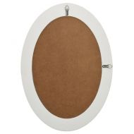 Стенно огледало, бароков стил, 50x70 см, бяло