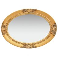 Стенно огледало, бароков стил, 50x70 см, златисто