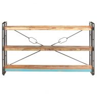 Библиотека с 3 рафта, 140x30x80 см, регенерирано дърво масив