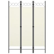 Параван за стая, 3 панела, бял, 120x180 см