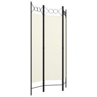 Параван за стая, 3 панела, бял, 120x180 см