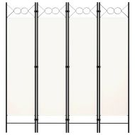Параван за стая, бял, 4 панела, 160x180 см