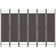 Параван за стая, 6 панела, антрацит, 240x180 cм