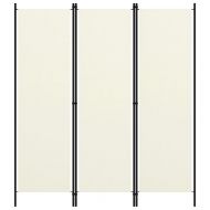 Параван за стая, 3 панела, бял, 150x180 см