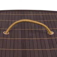 Бамбуков ъглов кош за пране, кафяв, 60 л