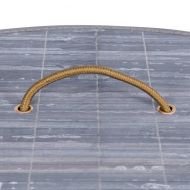 Бамбуков ъглов кош за пране, сив, 60 л