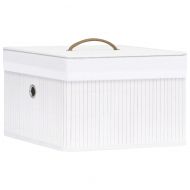 Бамбукови кутии за съхранение 4 бр бели