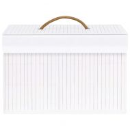 Бамбукови кутии за съхранение 4 бр бели