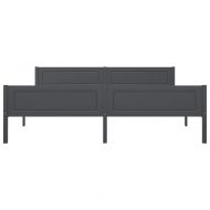 Рамка за легло, борово дърво масив, сива, 180x200 см