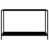 Конзолна маса, черна, 120x35x75 cм, закалено стъкло