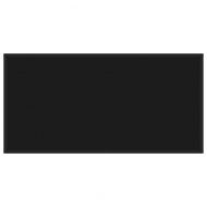 Кафе маса, черна, с черно стъкло, 100x50x35 см