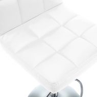 Бар табуретки, 2 бр, бели, изкуствена кожа