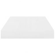 Окачени стенни рафтове, 4 бр, бял гланц, 40x23x3,8 см, МДФ