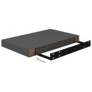 Окачени стенни рафтове, 4 бр, сив гланц, 40x23x3,8 см, МДФ