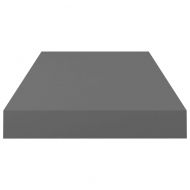 Окачен стенен рафт, сив гланц, 50x23x3,8 см, МДФ