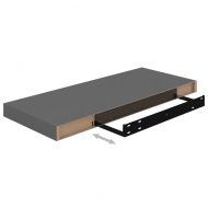 Окачени стенни рафтове, 4 бр, сив гланц, 60x23,5x3,8 см, МДФ