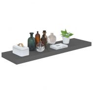 Окачени стенни рафтове, 4 бр, сив гланц, 90x23,5x3,8 см, МДФ