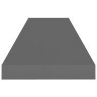 Окачени стенни рафтове, 4 бр, сив гланц, 90x23,5x3,8 см, МДФ